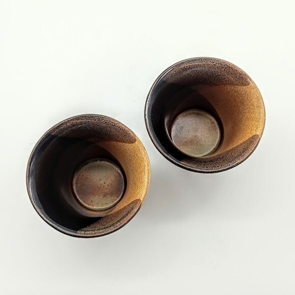 Pottery Craft USA Robert Maxwell Brown Tan Ceramic Cups (2) - Picture 7 of 9